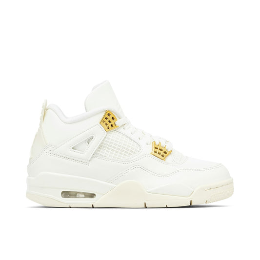 AIR JORDAN 4 RETRO SAIL METALLIC GOLD WOMENS