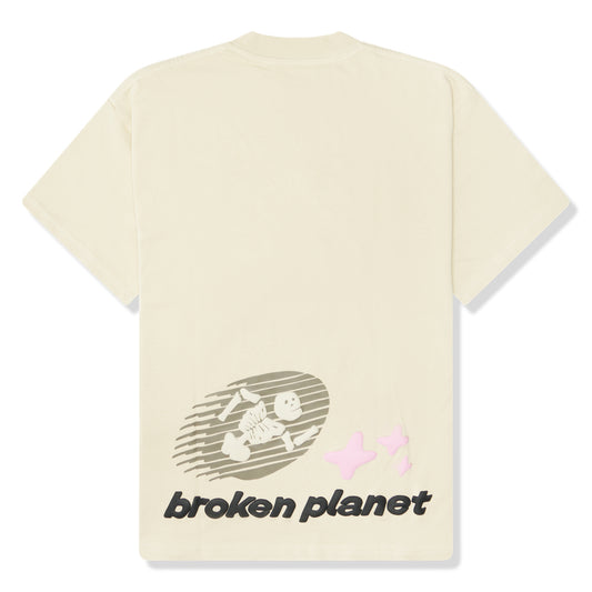 Broken Planet Cosmic Speed T-shirt Bone White