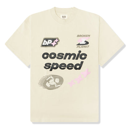 Broken Planet Cosmic Speed T-shirt Bone White