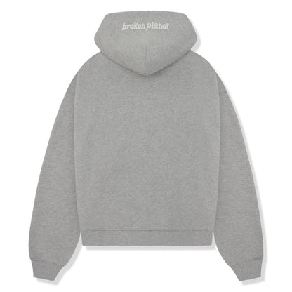 Broken Planet Zip Up Hoodie Heather Grey